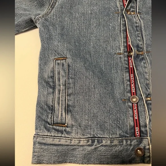 Vintage DKNY Womens Denim Jean Jacket Donna Karan New York Fashion ButtonUp Sz S - Picture 9 of 11